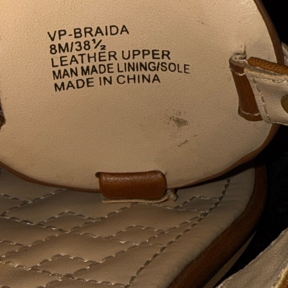 Vince Camuto Tan Leather Braida Thong Sandal - Picture 2 of 15